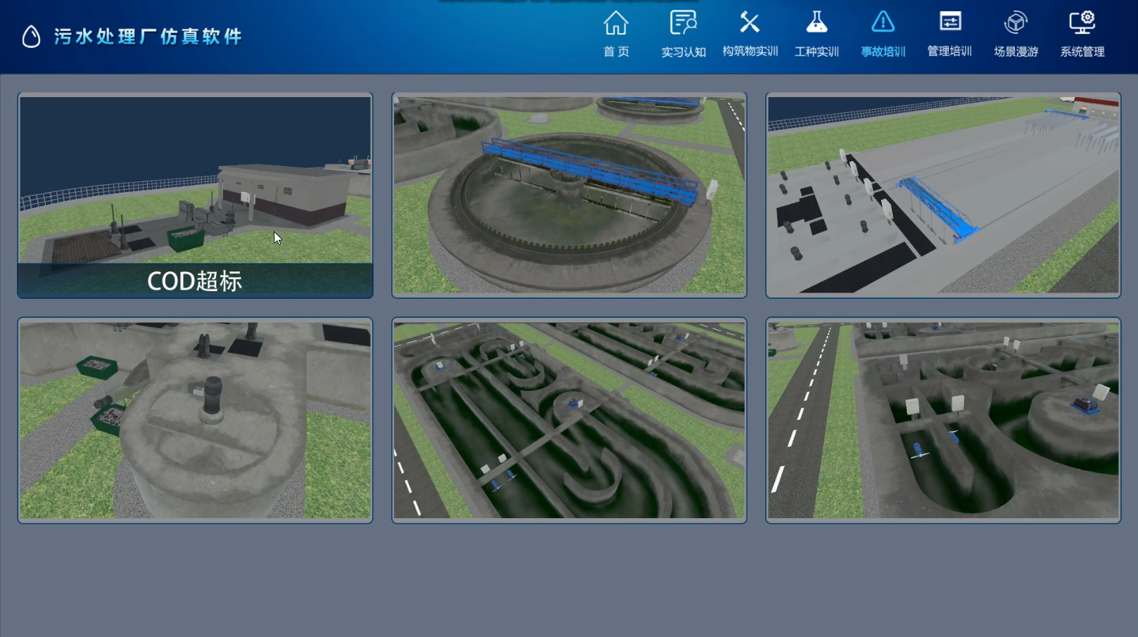 城市污水处理虚拟仿真软件